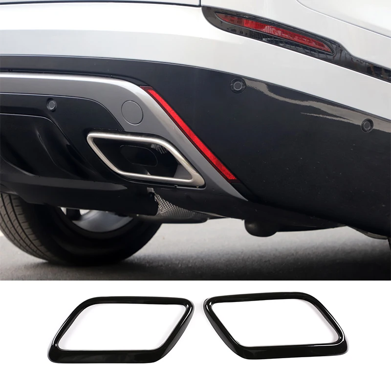 

For Land Rover Range Rover Velar 2017-2021 Stainless Steel Car Muffler Outputs Tail Exhaust Pipe Cover Frame Trim Accessories