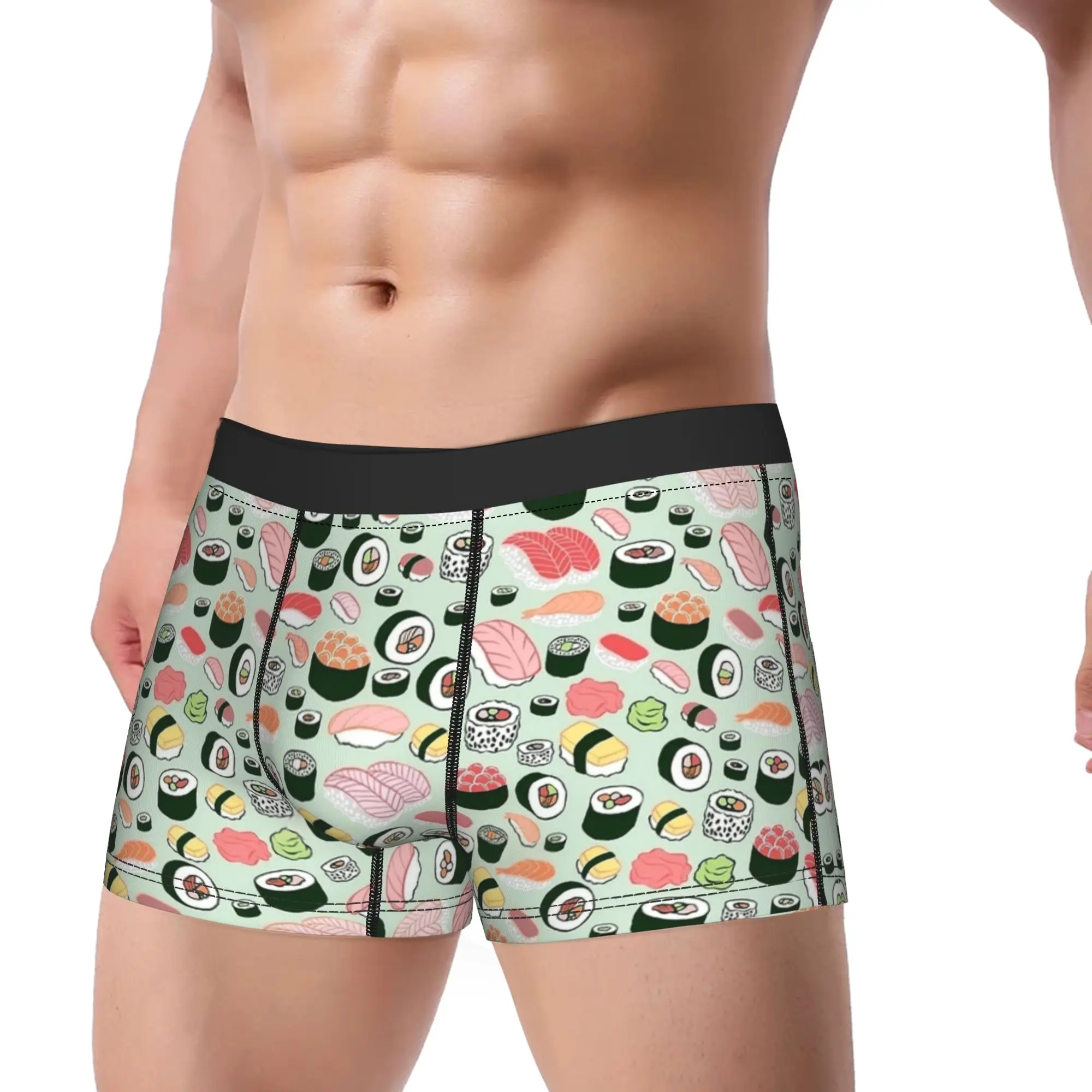 Sushi Forever! Boxer Brief  Underwear Hot Sale Men Comfortable Boxershorts Pattern Large Size Panties
