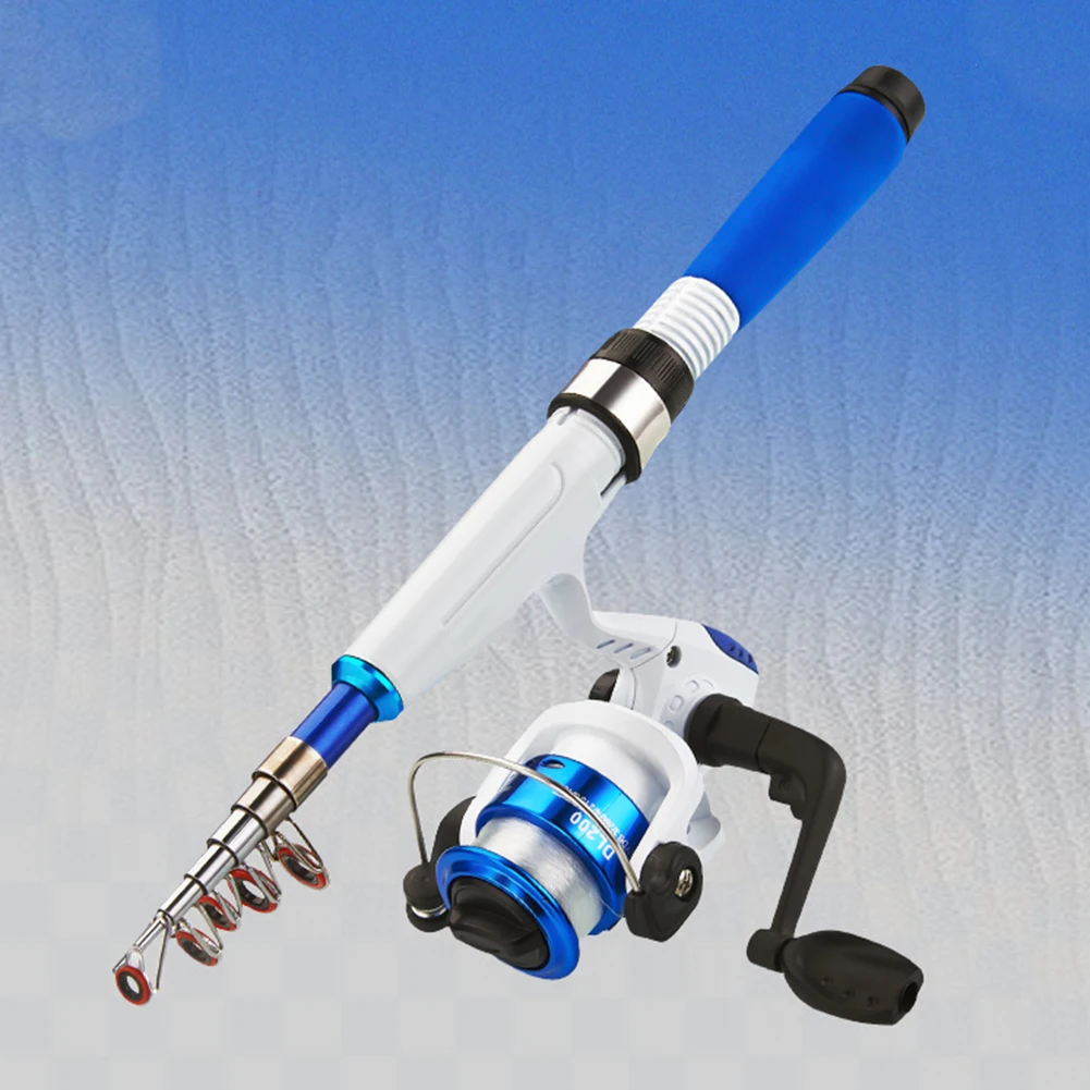 Afbeelding 5: 1.2M Mini Hengel Kits Met Korte Telescopische Hengel En-Spinning Reel Baits Reizen Pole Set voor Beginner Kinderen