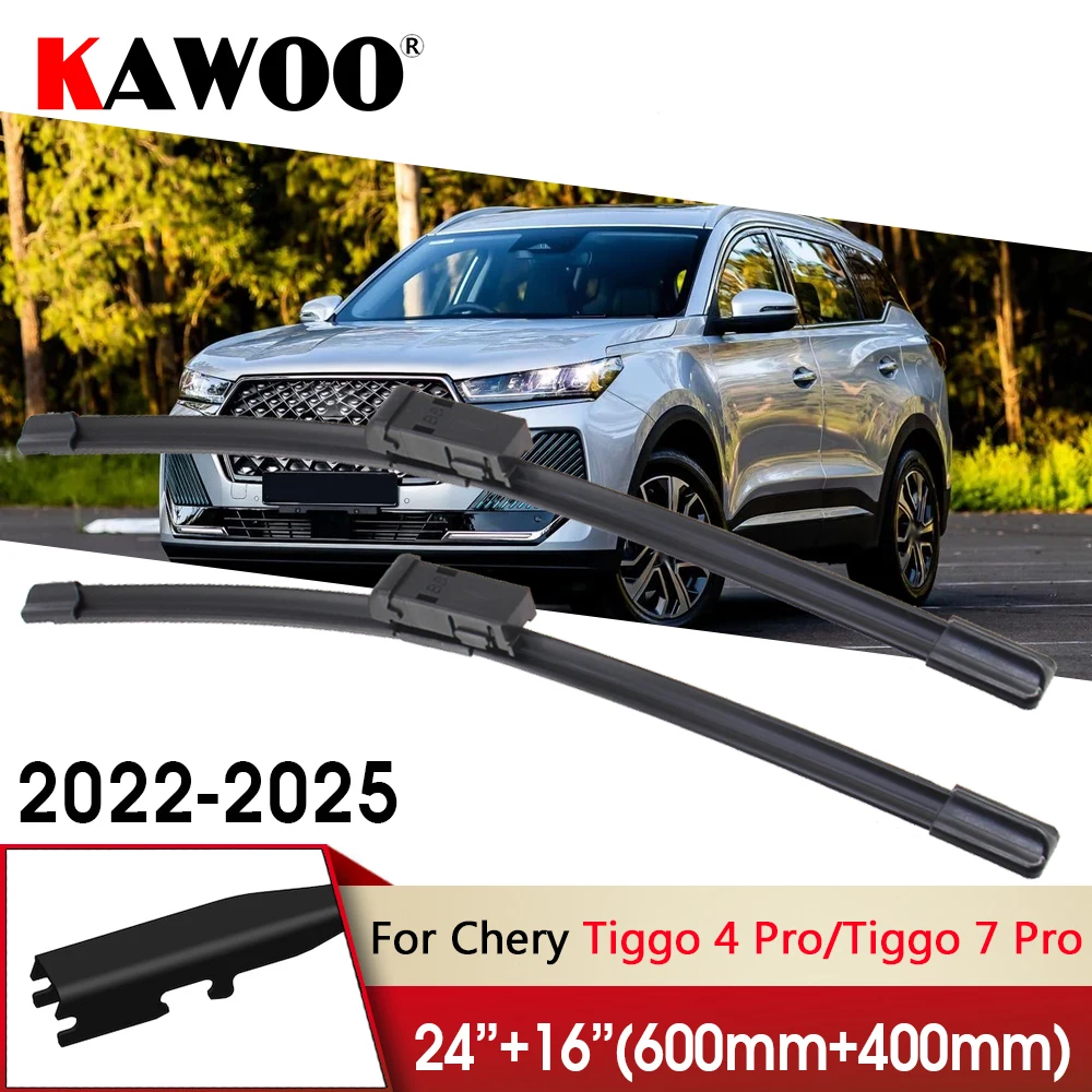 

Car Wiper RHD & LHD Front Wiper Blade 24"+16" For Chery Tiggo 4 Pro Tiggo 7 Pro 2022-2025 Windshield Windscreen Front Window