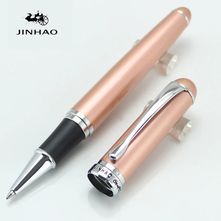 

JINHAO 750 Rose gold 15 colours Rollerball Pen Black/Blue ink luxury writing gift pens Students calligraphy Finance Office pen