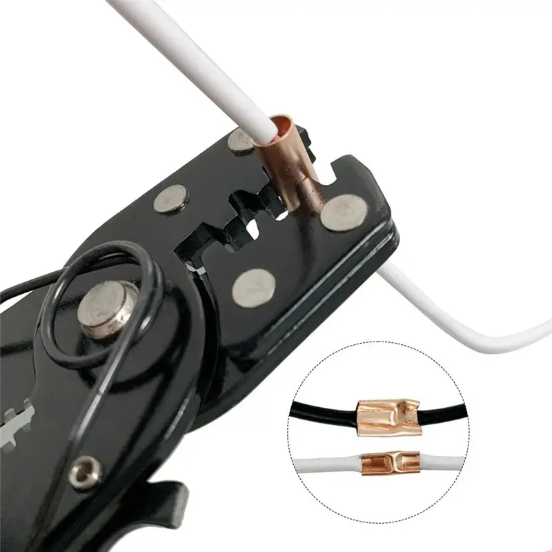 DT39 900Pc Crimp Terminal U/O Shaped Splicing Termination, 2.8/4.8/6.3mm Wire Connector Cable Termination Plier Kit
