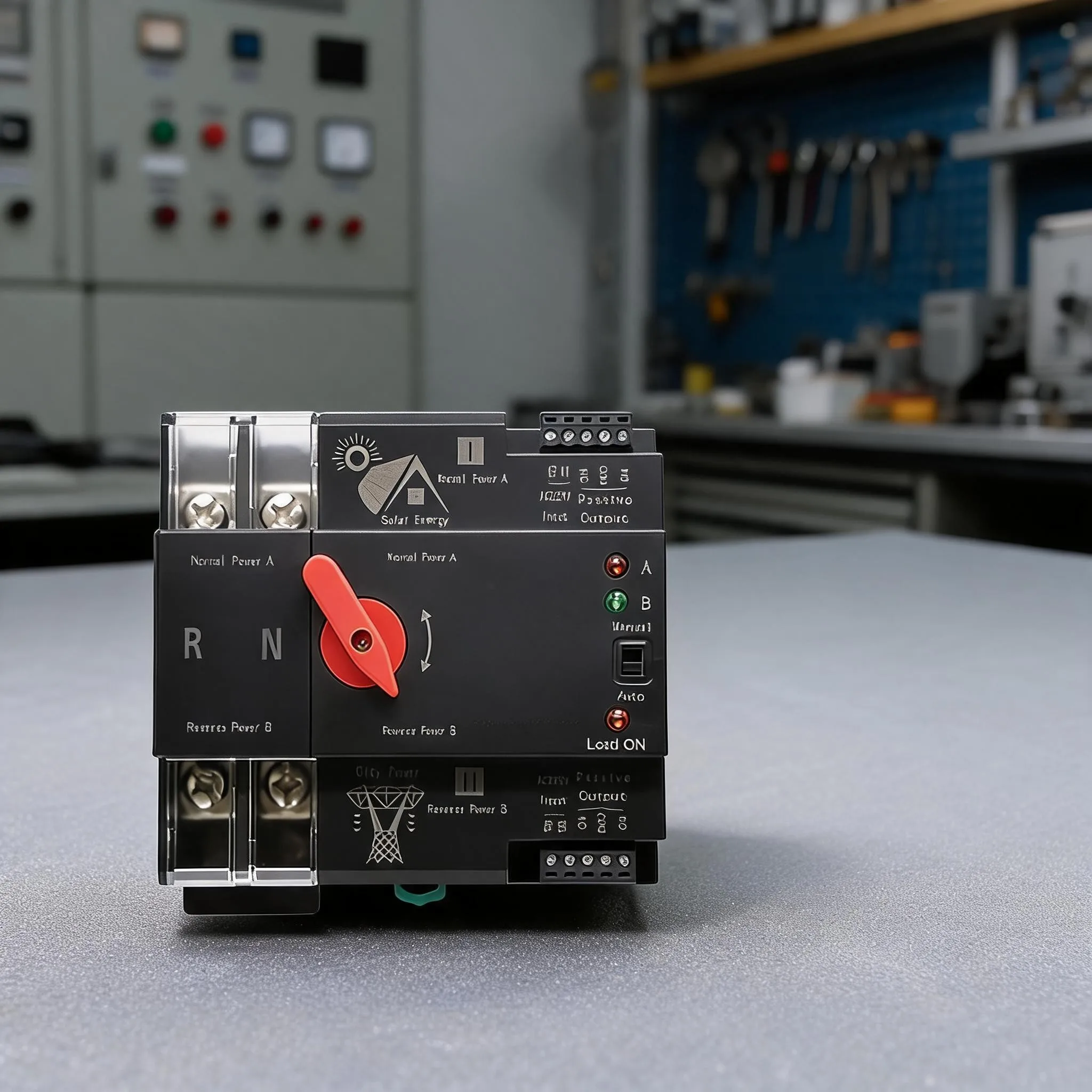 Automatic Transfer Switch 2P AC110V Dual for Power for Solar Photovoltaic Use 63A 125A PC Isolation Flame Retardant