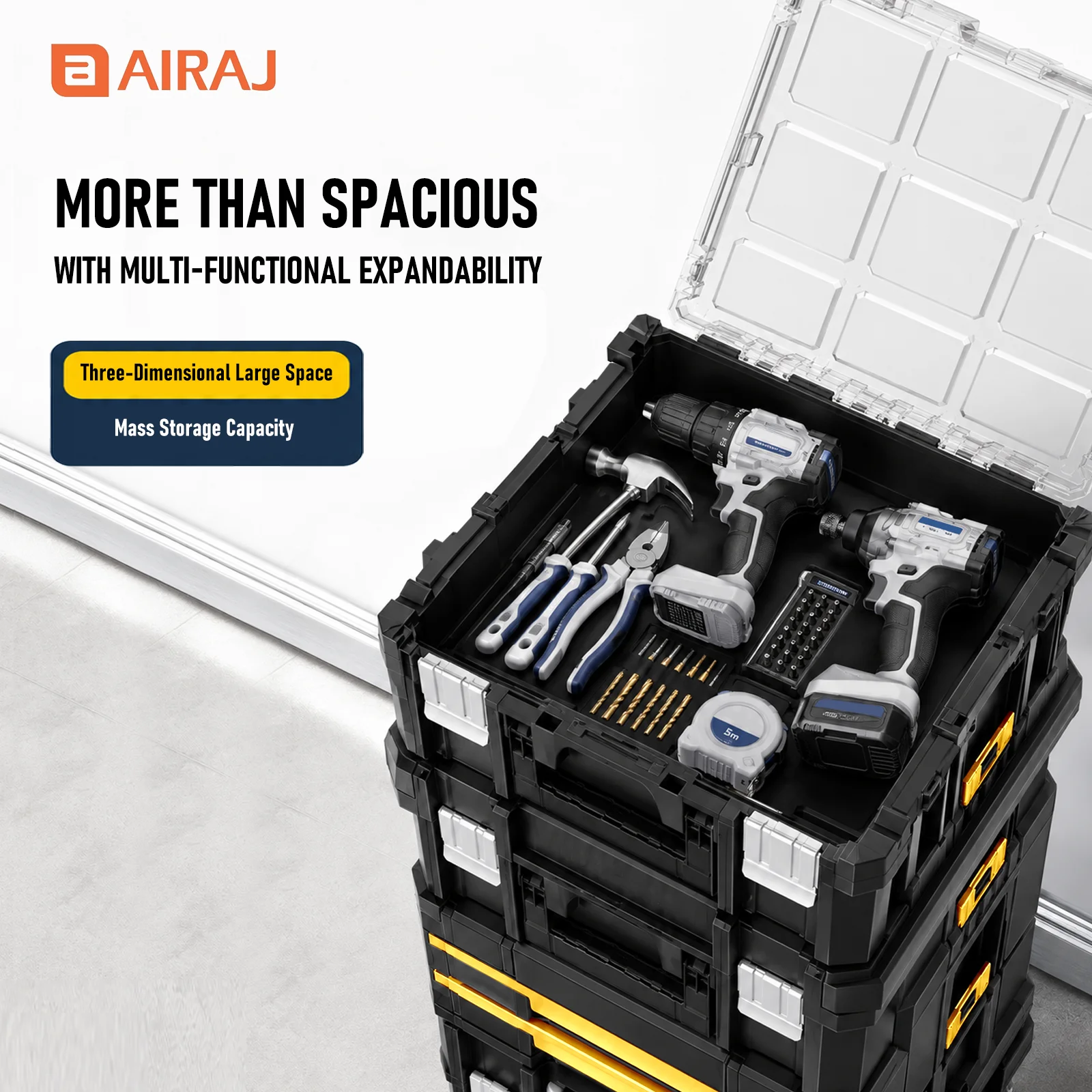 AIRAJ Stacking toolbox large w - Furniture Hardware Supply ulasan dan harga