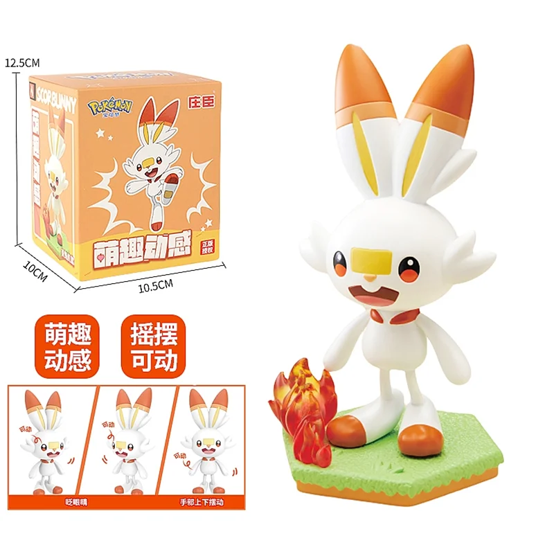 Originele Pokemon-actiefiguur Pikachu Gengar Snorlax Piplup Clockwork Beweegbaar speelgoeddecoratiemodel Verjaardagscadeaus