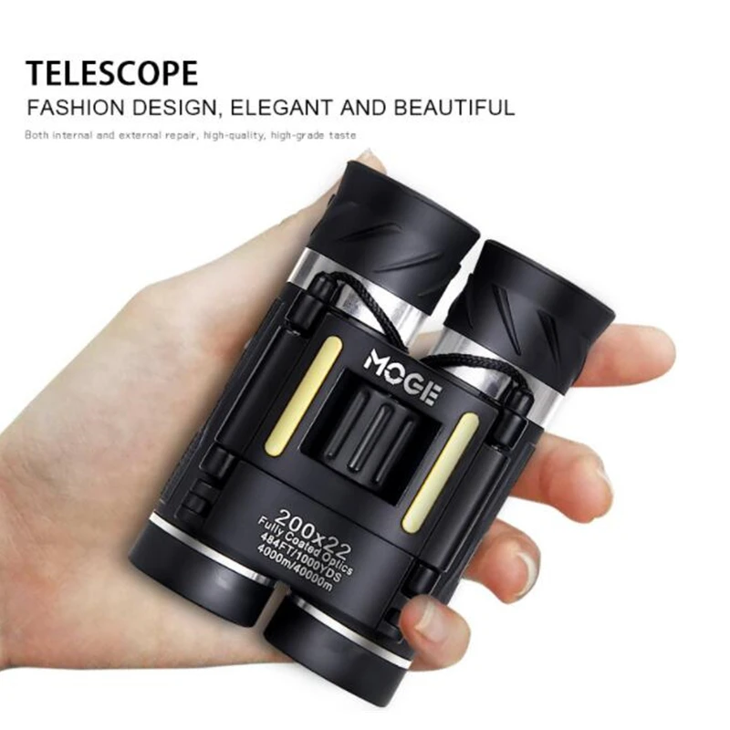 Moge 200x22mm Binoculars High-power HD Ultra-far New Binocular Low-light Night Vision FMC Telescope