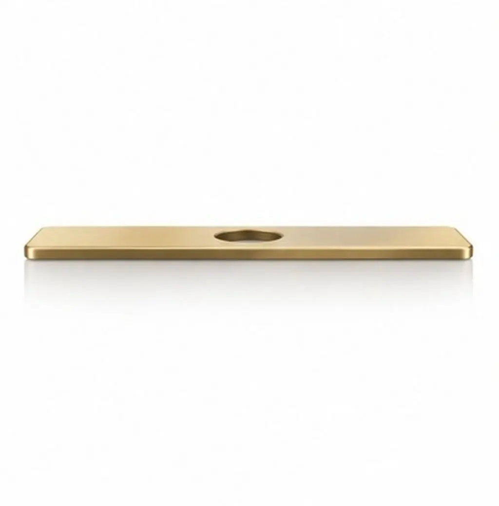 Faucet Hole Cover Plate Brushed Gold 10 Inch Stainless Steel Deck Plate Kitchen Sink Tap Hole Cover Bathroom Vanity Sink Water