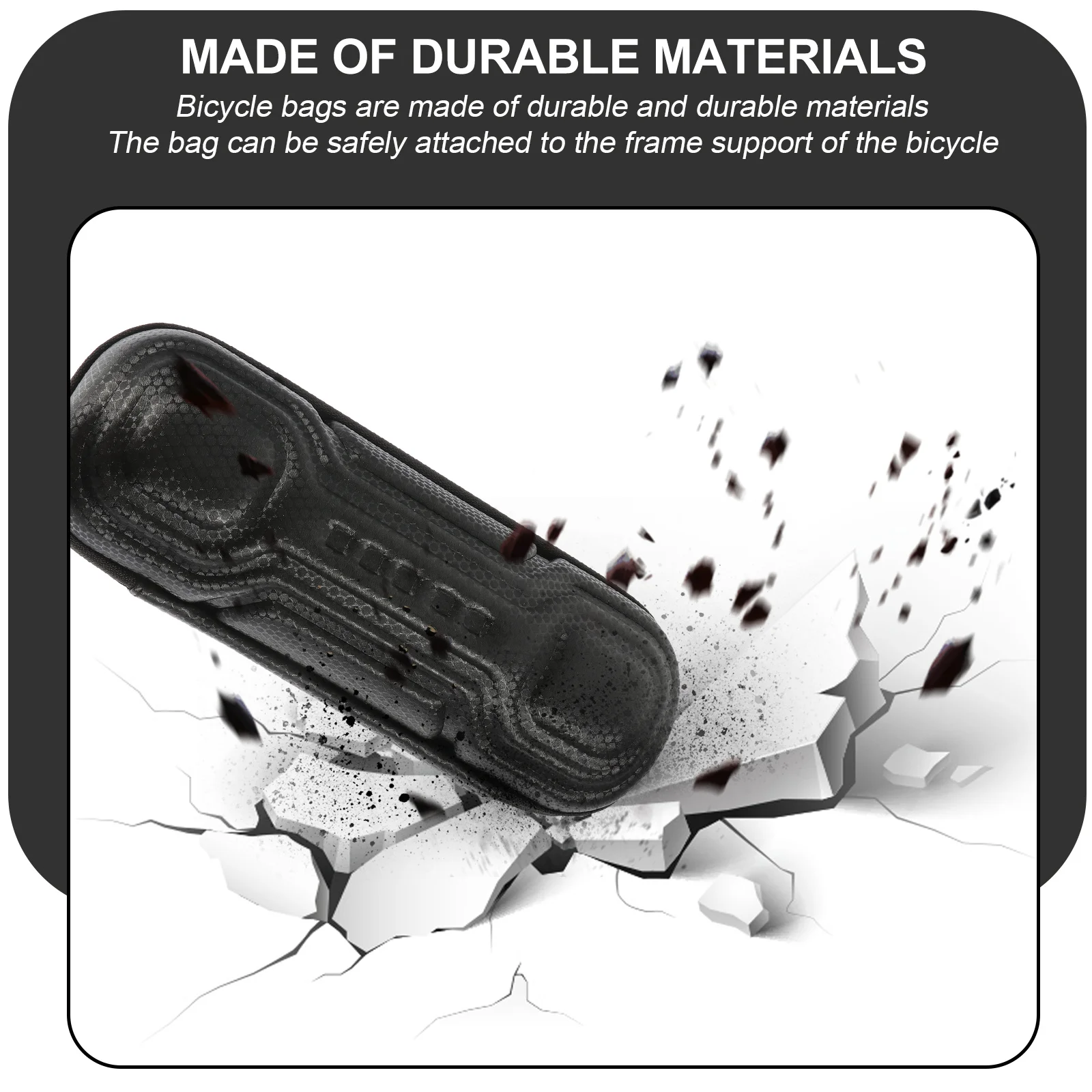 

Bike Kettle Bag Black PU Hard Shell Waterproof Large Capacity Cycling Pouch Storage Outdoor Essential Bike Tool Bag