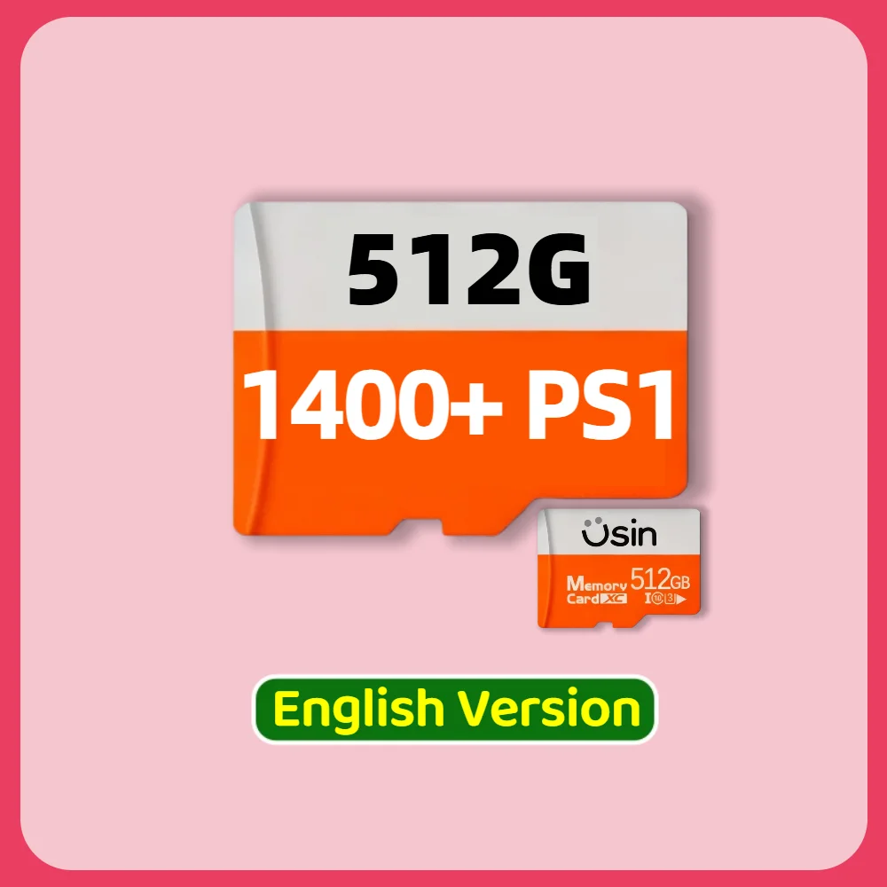 SD Game Card voor Trimui Smart Pro S, ideaal voor retro games, PSP, PS1 ROM's, draagbare handheld console, geheugen SD 512GB 256GB