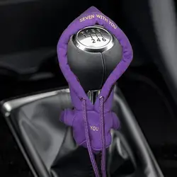 Hoodie Car Gear Shift Cover Gearshift Cover Manual Handle Gear Sweatshirt Change Lever Cover Car Interior Accessories