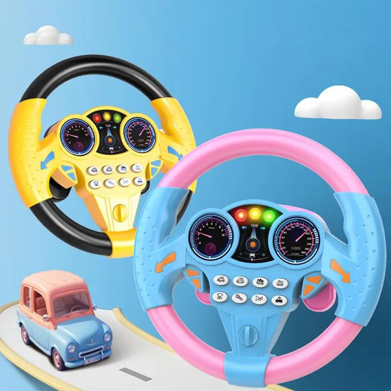 Kids Steering Wheel Toy Kids Early Educational Stroller Steering Wheel Vocal Toys Children Toys Creative Inflatable Games