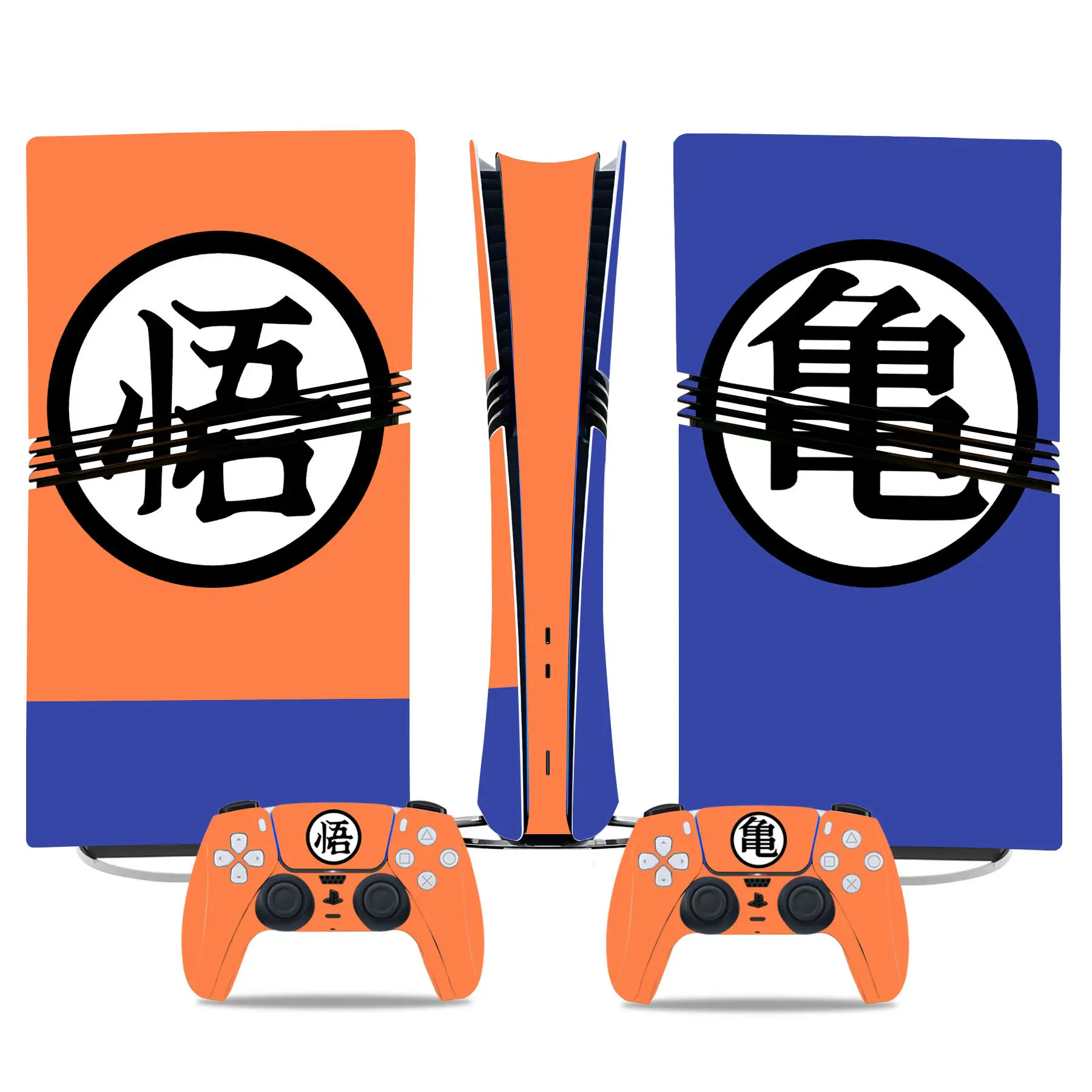 Dragon Ball Skin Sticker Decal Cover for Playstation 5 Pro Disc Digital Ps5 Pro Controllers Anime Waterproof Non-slip Sticker