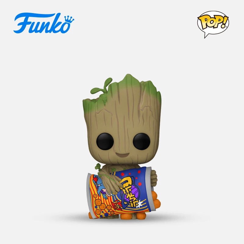 Funko Pop Original y auténtico I Am Groot, la serie Marvel Groot y bolas de queso, modelo de decoración de coche, juguete coleccionable, regalos