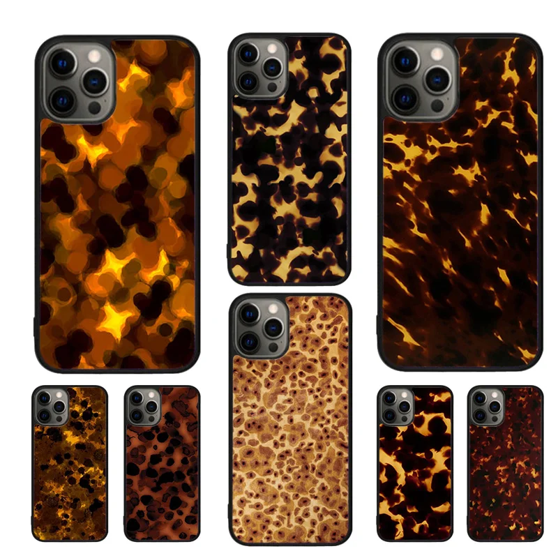 Tortoise Shell Pattern Mobile Phone Cases Cover For iPhone 16 15 14 12 13 mini 11 Pro MAX apple 6 7 8 Plus SE2020 Coque