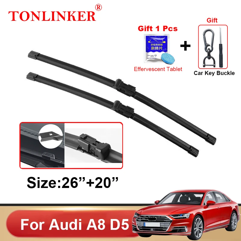 

TONLINKER Wiper Blades For Audi A8 D4 D5 2010-2023 Car Accessories Front Rear Windscreen Wiper Blade Brushes Cutter