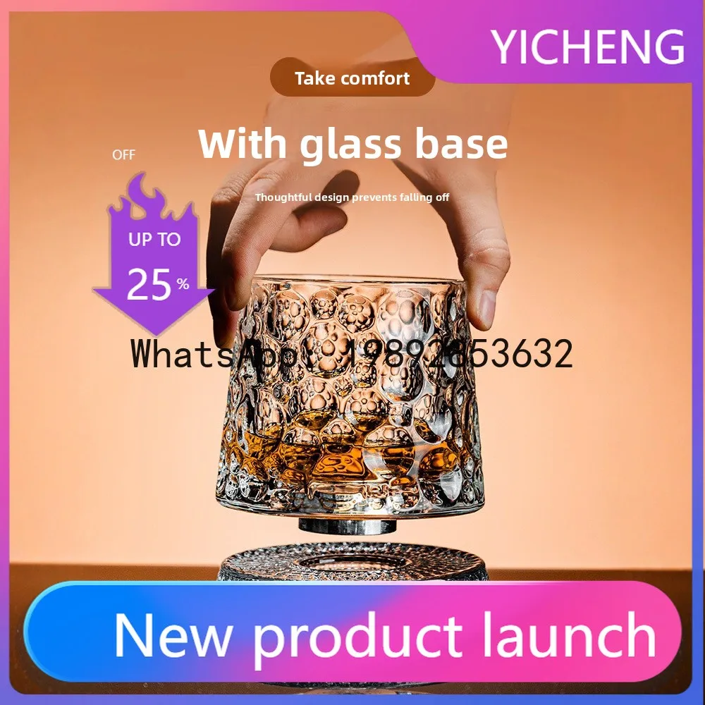 

Hys crystal rotating glass cup - stress relief spinning cup - home barware