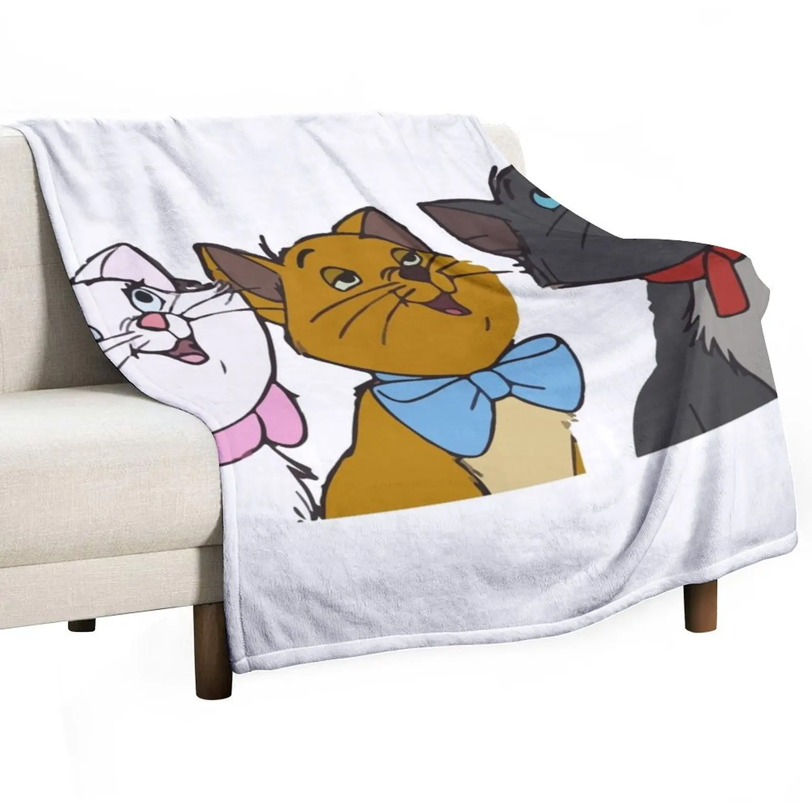 Aristocats Throw Blanket Cute Soft Plush Plaid Extra Large Throw Quilt Blankets