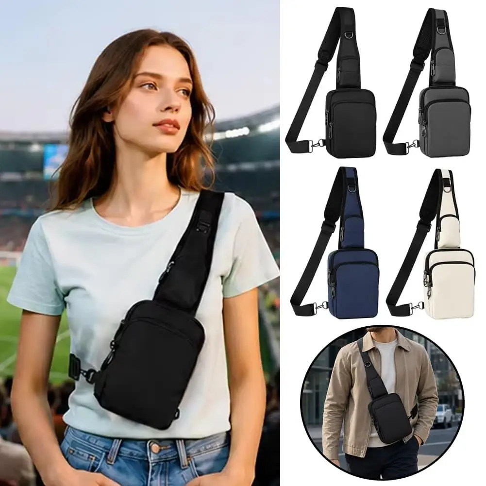 Unisex Sling Crossbody Bag Lightweight Waterproof Chest Pack Multi Pocket Shoulder Bag For Sports Travel Daily Commute paquete