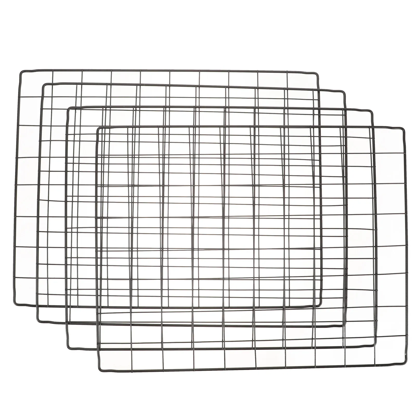 4 Stück Haustier-Hundekäfig-Teile Atmungsaktive Wasserdurchlässige Eisengitter-Zaunplatten Einfach zu Montierender Laufstall Käfigzaun für Hundekäfige