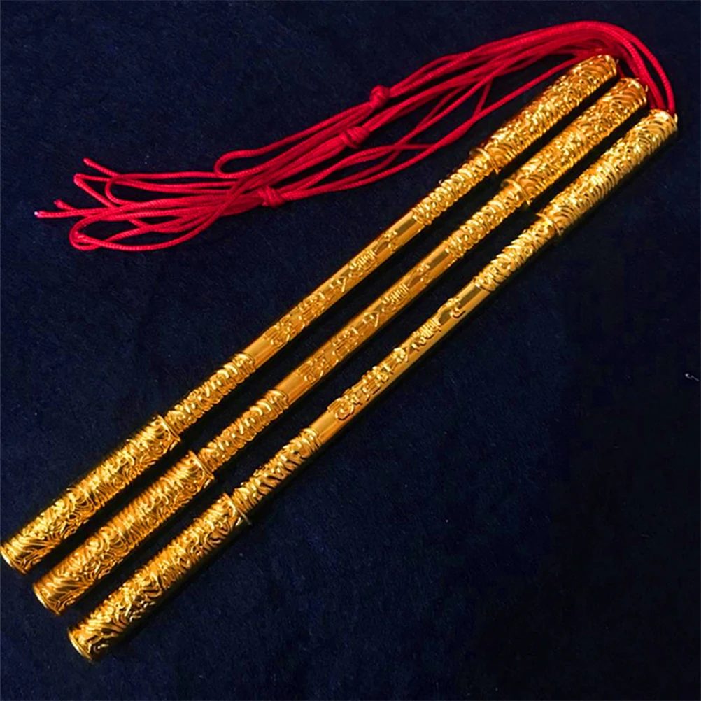 

1pc Alloy Golden Stick Monkey King Costume Prop For Halloween Party Cosplay Photography Room Decor Accessory Rod Tool