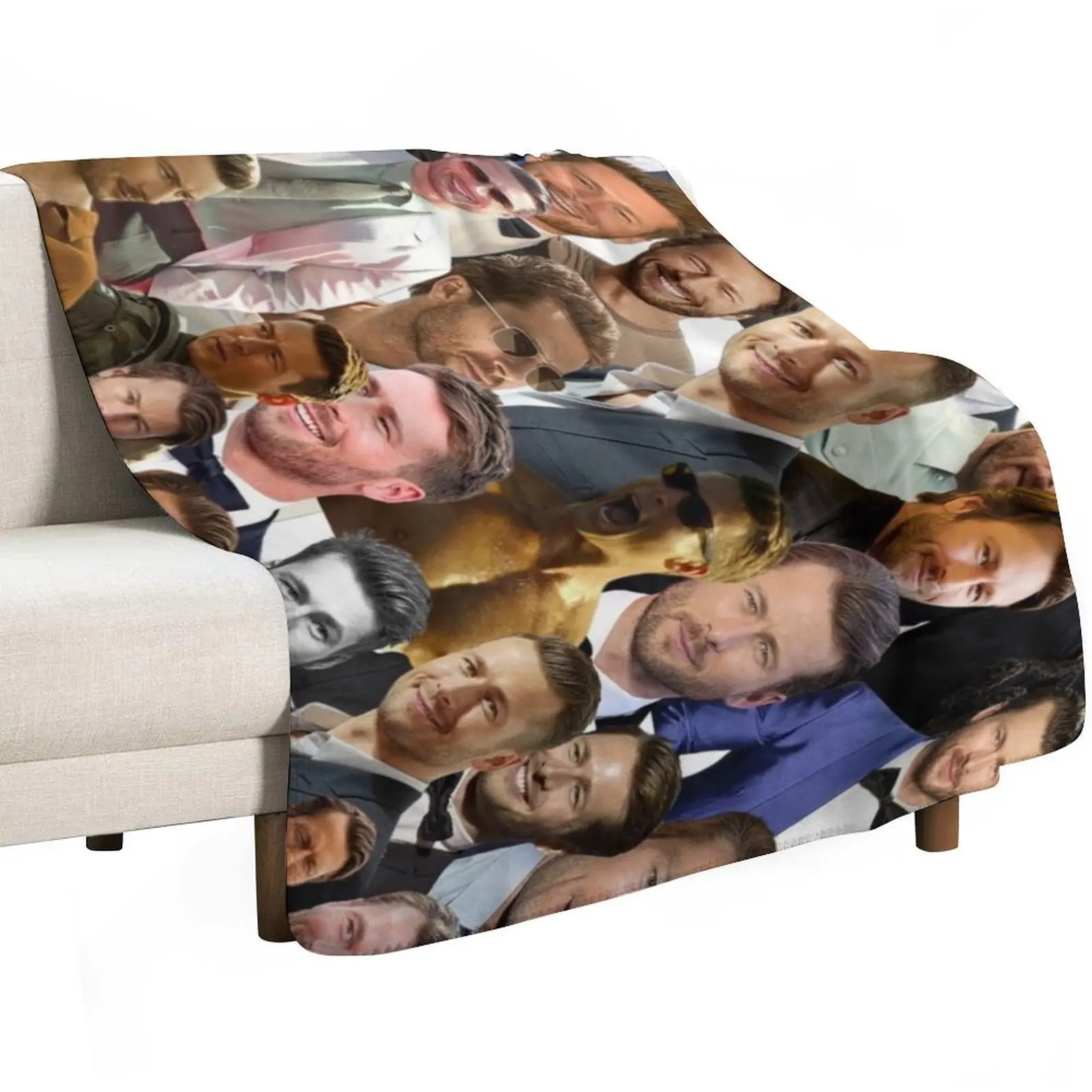 glen powell photo collage Throw Blanket Luxury St Luxury Designer Cute Personalized Gift Baby Sleeping Bag Blankets