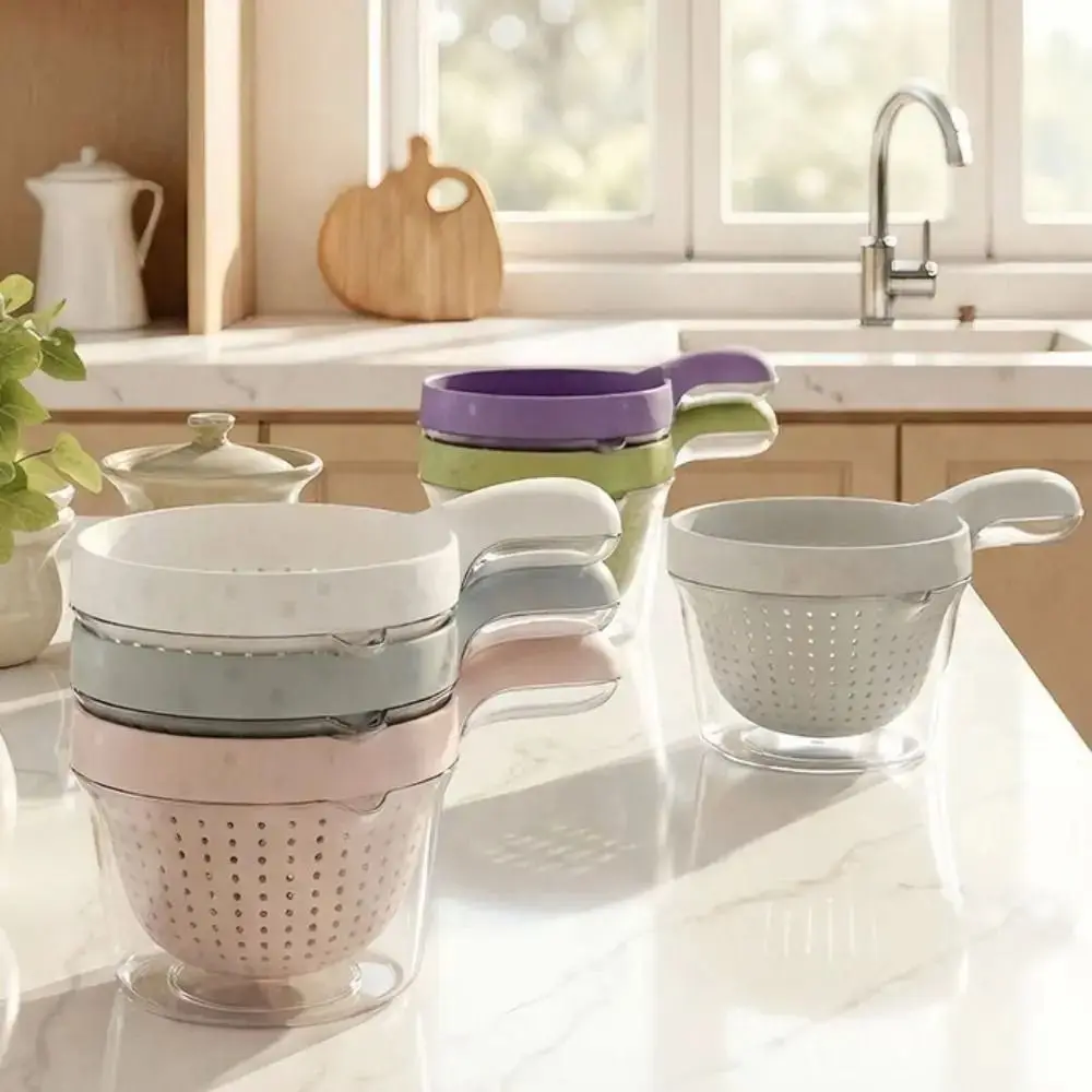 Durable 2-in-1 Kitchen Drain Basket with Handle Double Layer Vegetable Drain Basket Drain Rack