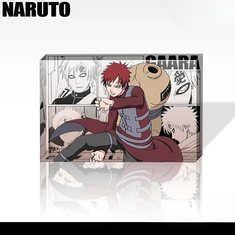 Naruto uchiha sasuke anime bidimensional acrílico cristal tijolo ornamento personalidade criativa figura modelo suporte presentes do feriado