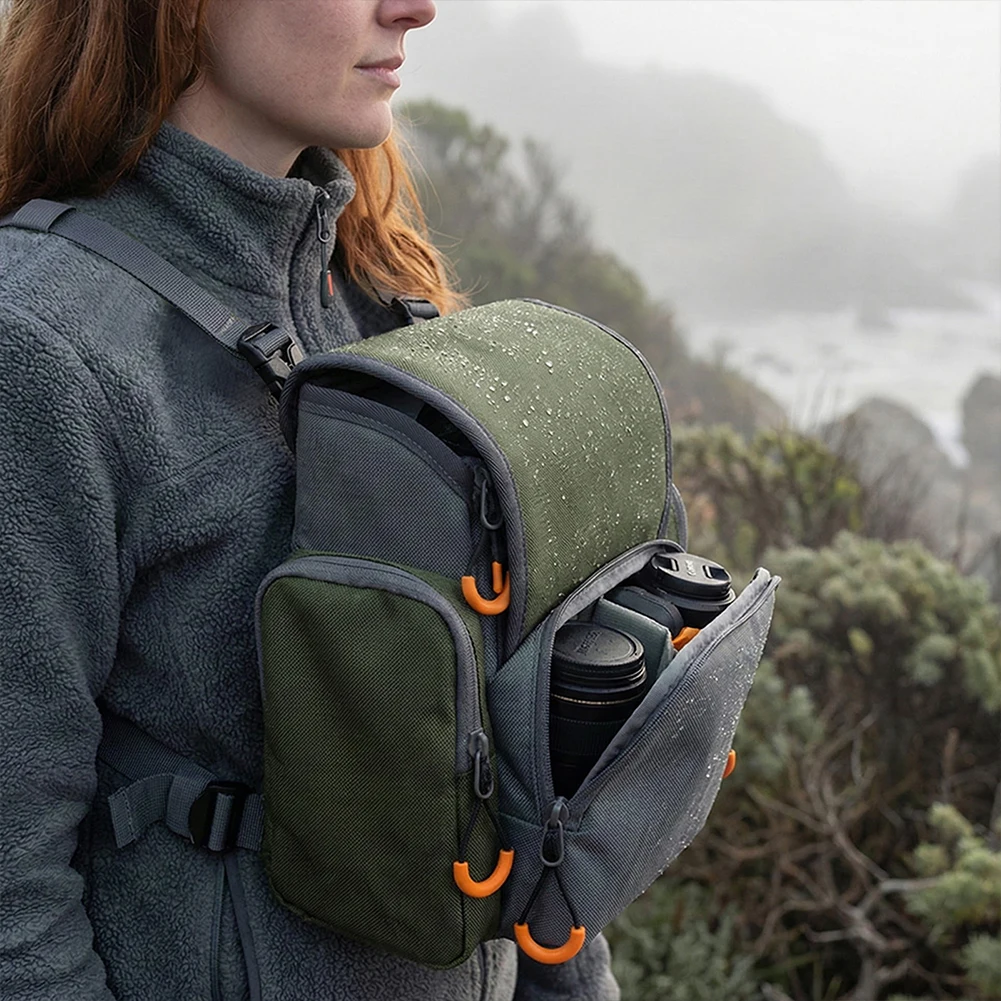 

Нагрудный ремень-держатель для бинокля с водонепроницаемым чехлом для дальномера и дождевиком для охоты и туризма