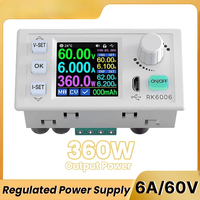 RK6006 DC Regulated Power Supply 1.54Inch Display Step Down Voltage Bench Firmware Upgrade USB Stabilized Voltage Buck Converter