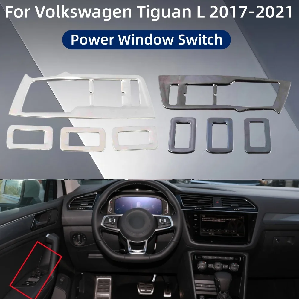 

Cars Upgrade Black Titanium Finish Modification Accessories Power Window Switch For Volkswagen Tiguan L 2017 2018 2019 2020 2021