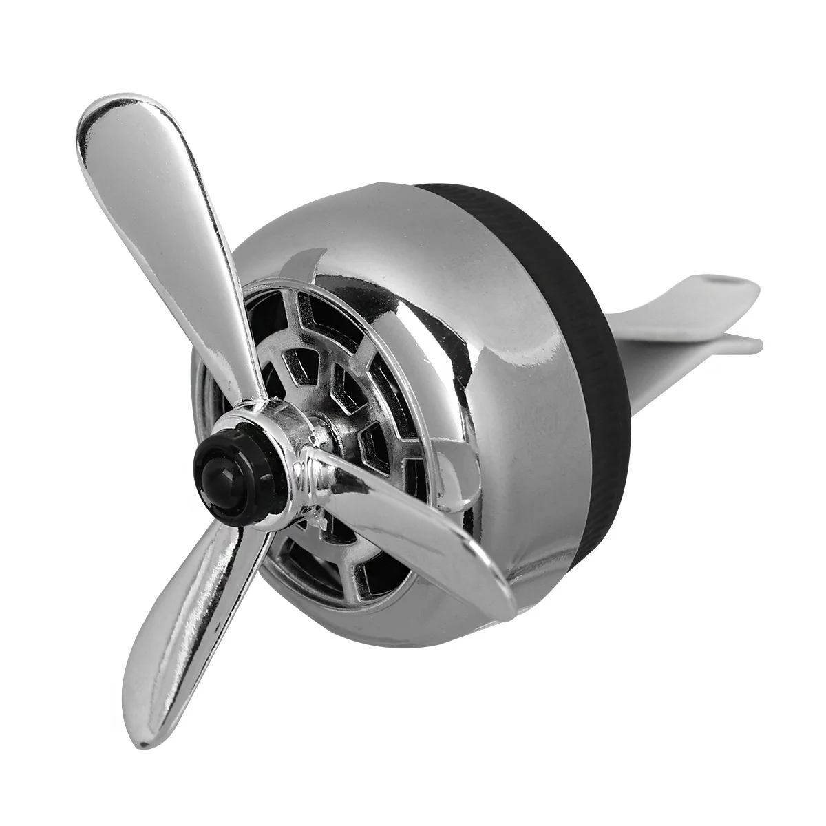 

3Pcs Car Aromatherapy Air Purifier Zinc Alloy Durable Safe Swivel Bearing Small Wind Propeller Silicone Clip Design