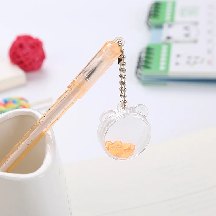 40pcs  Net red fruit pendant neutral pen cute student pendant pen creative learning office stationery water-based signature pen