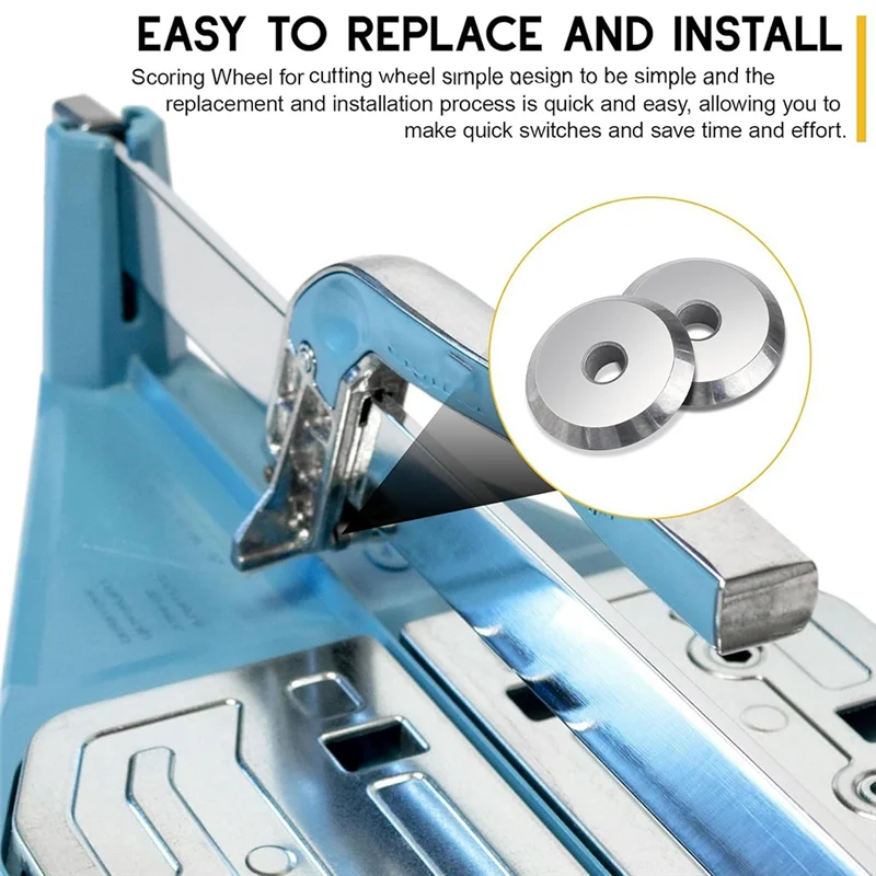 Conjunto de rodas de pontuação de substituição ABJY (10 pacotes), 13 mm, liga de aço, prata para cortador de azulejos com alça Sigma-Pull