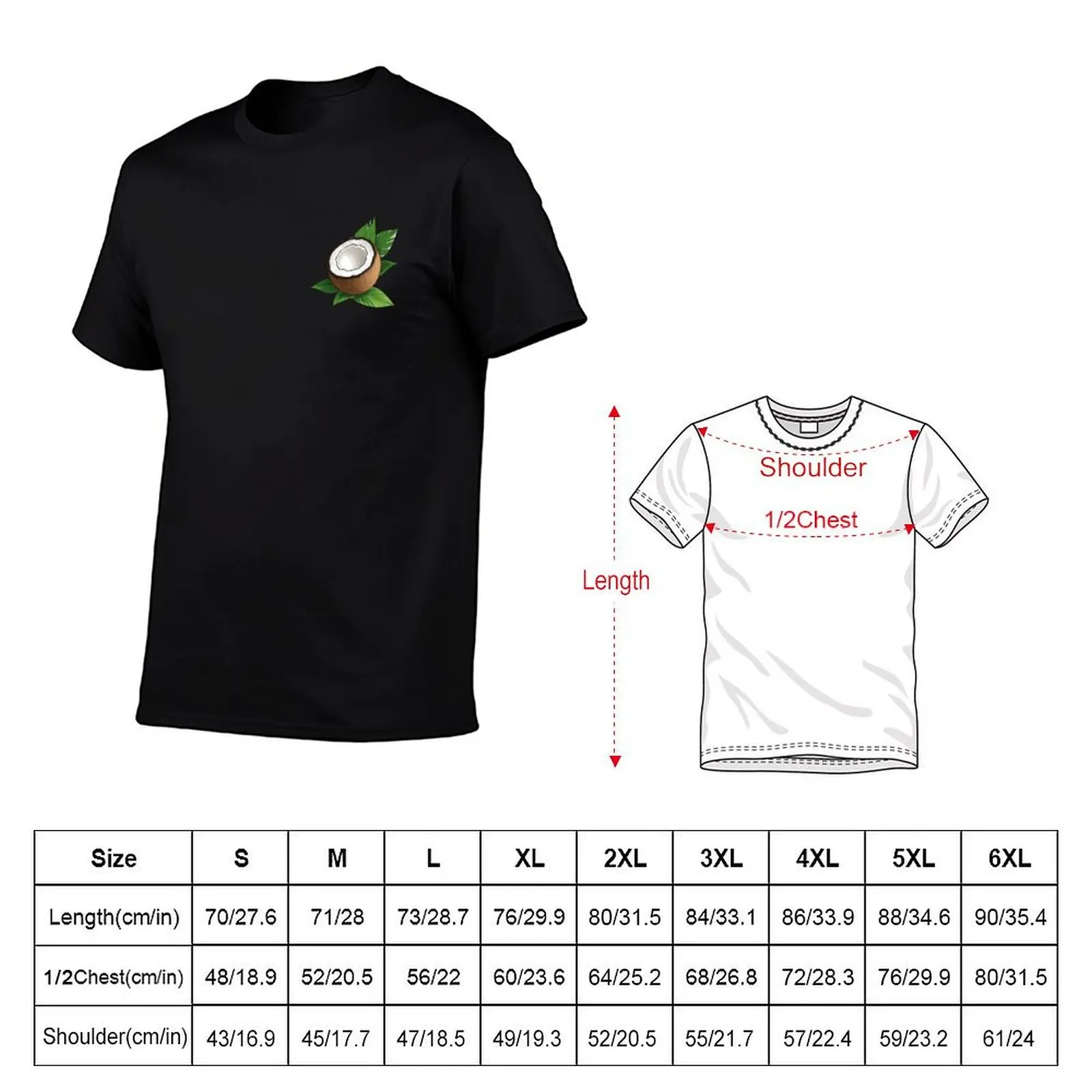 Open coconut T-Shirt cotton t shirt pack t shirts for man pack cotton