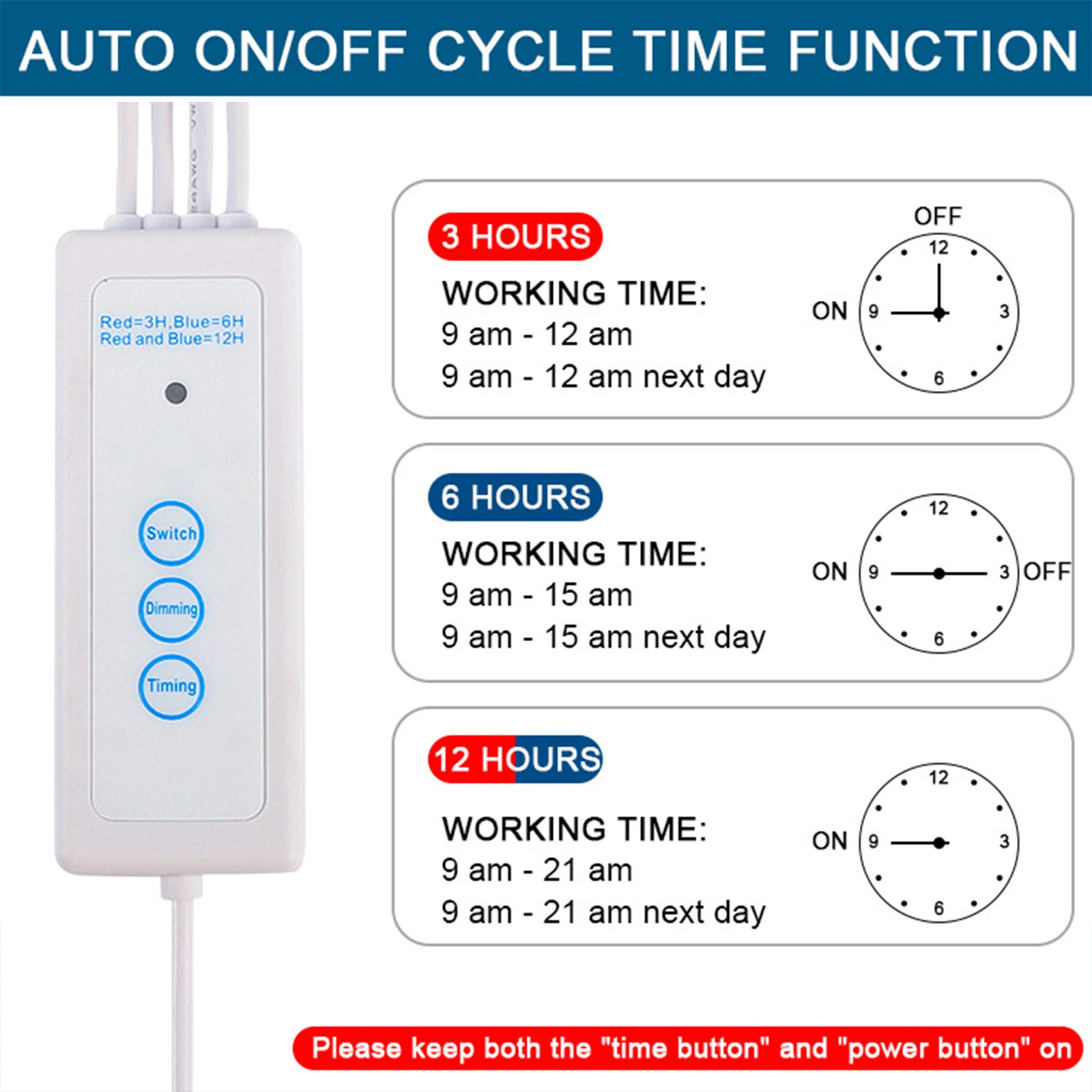 Full Spectrum Plant Grow Lights Colorful Butterfly 2LED Cycle Timing Plant Lamp Succulent Fill Light 350lm Adjustable Brightness