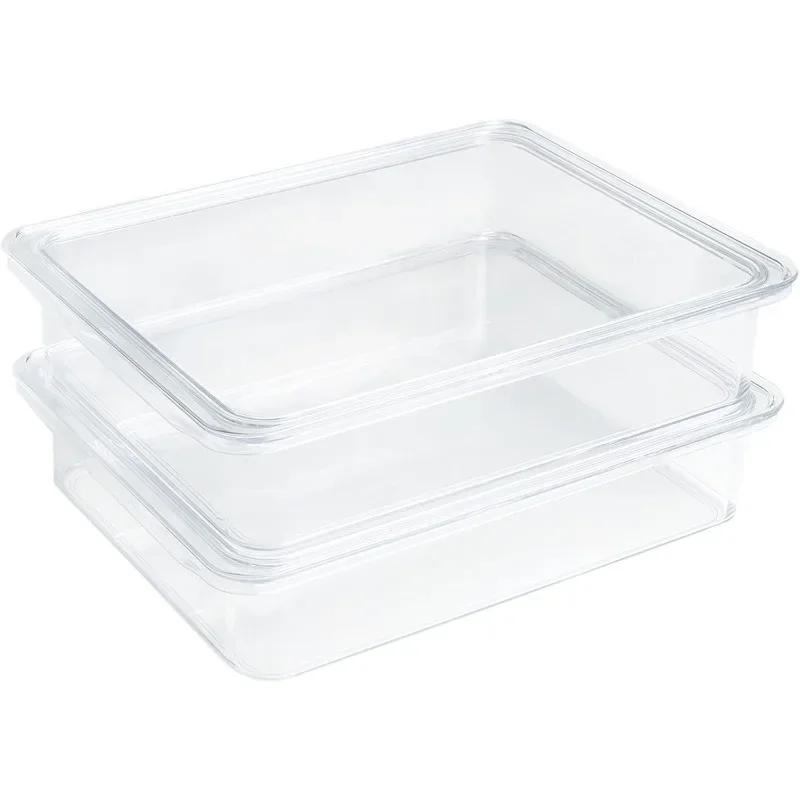 

Compact Deli Food Bin, 2 Count,8.7" x 3.5" x 6.8", Clear