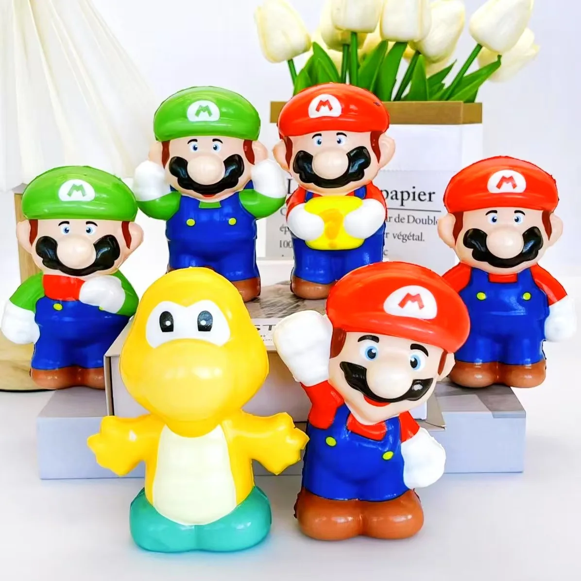 

New Super Mario Bros. with slow rebound TPR material - a stress-relieving toy for kids, a squeezable joy toy, a stress-reducing