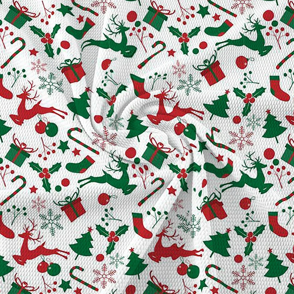 Merry Christmas 50*145cm Design Pattern Printed Bullet Textured Liverpool Patchwork Tissue Kids home textile