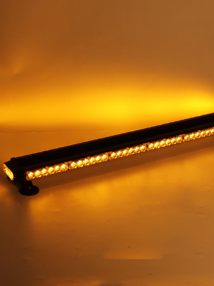 38 Zoll 78-LED Stroboskop-Lichtleiste Doppelseitige Bernsteinfarbene Notfall-Warnleuchte Universelle Sicherheits-Beacon-Lichter für Fahrzeuge, Autos und LKWs