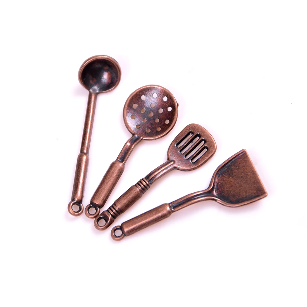 5pcs 1:12 Doll House Miniature Metal Kitchenware Dollhouse Model Cook Set