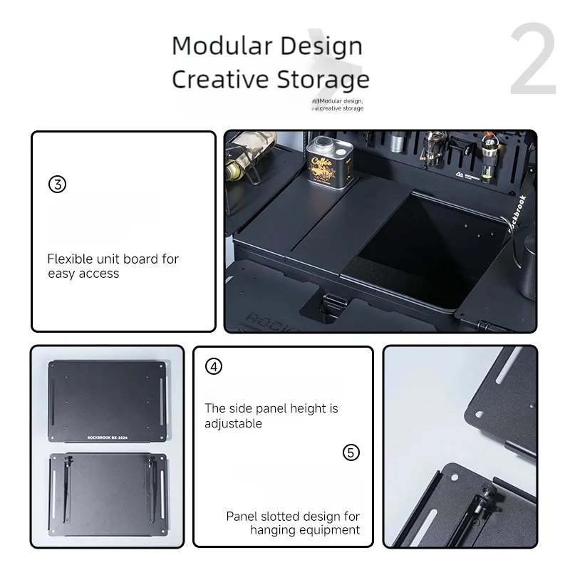 Rockbrook KA50pro صندوق تخزين للتخييم في الهواء الطلق صندوق قهوة للتخييم صندوق مادة سبائك الألومنيوم والمغنيسيوم #3