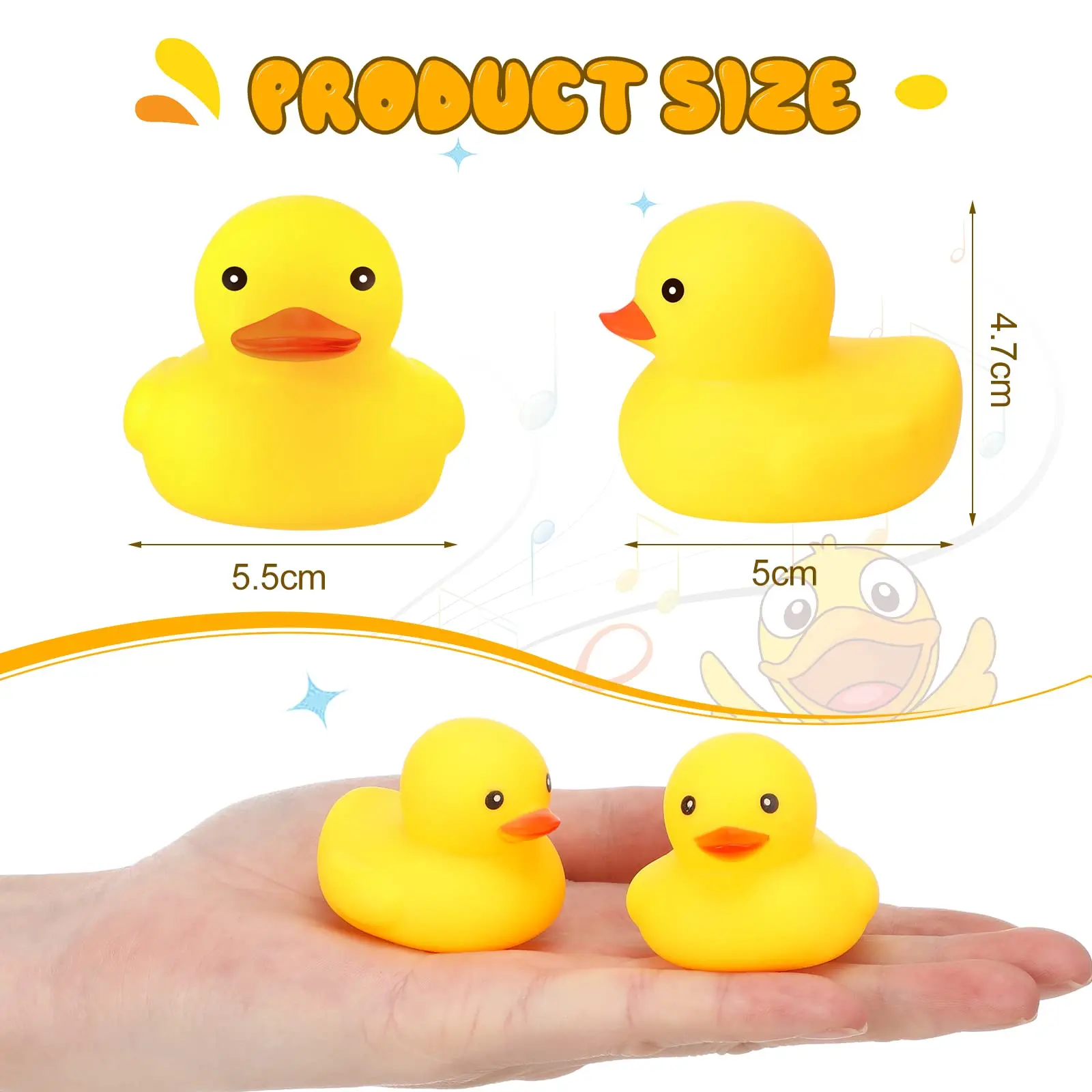 10-100pcs Colourful Rubber Ducks, Toys Squeaky Rubber Ducks Cute Float Duckies for  Birthday Party Favors Class Prizes Car Decor