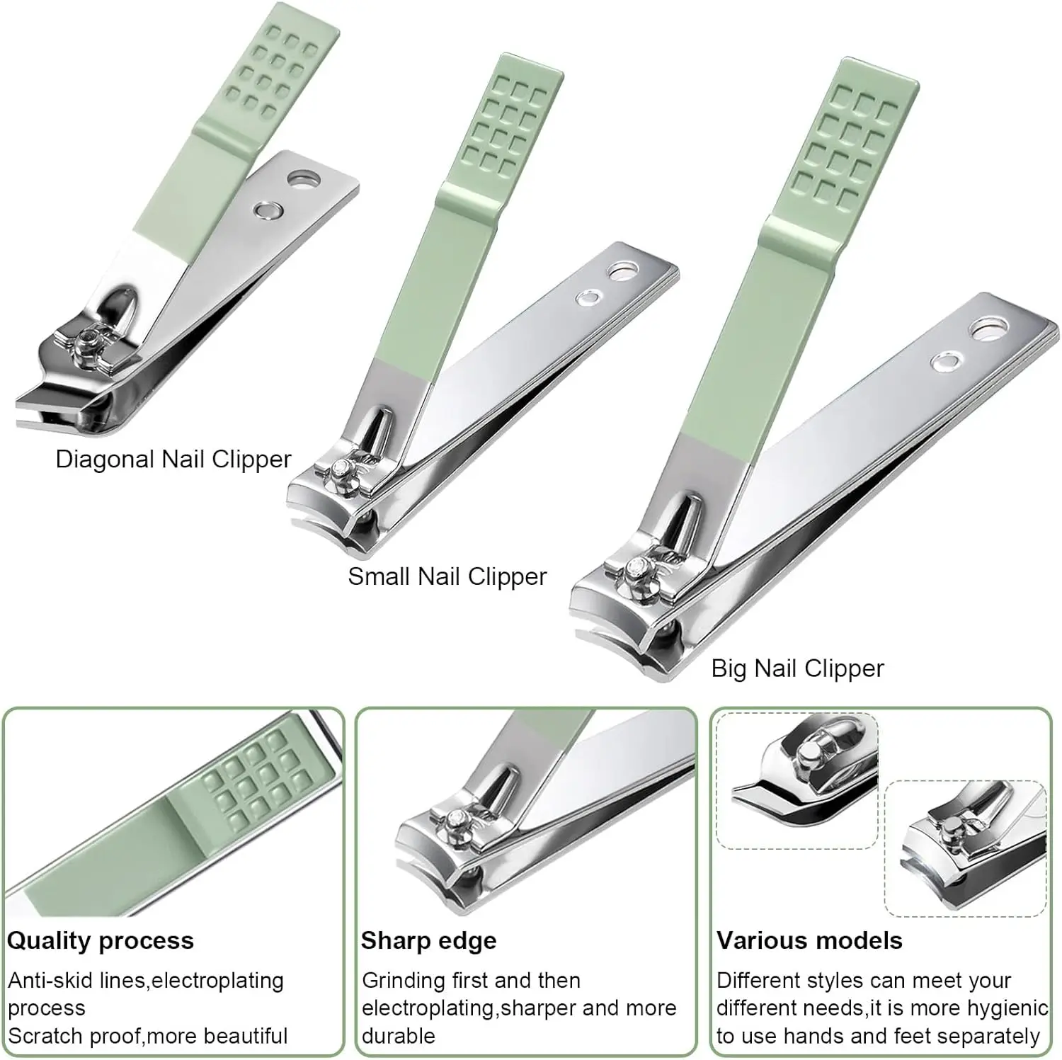 Juego de manicura Kit cortaúñas 16 piezas Kit de pedicura profesional de acero inoxidable para mujeres Herramientas para el cuidado de uñas con bolsa de viaje