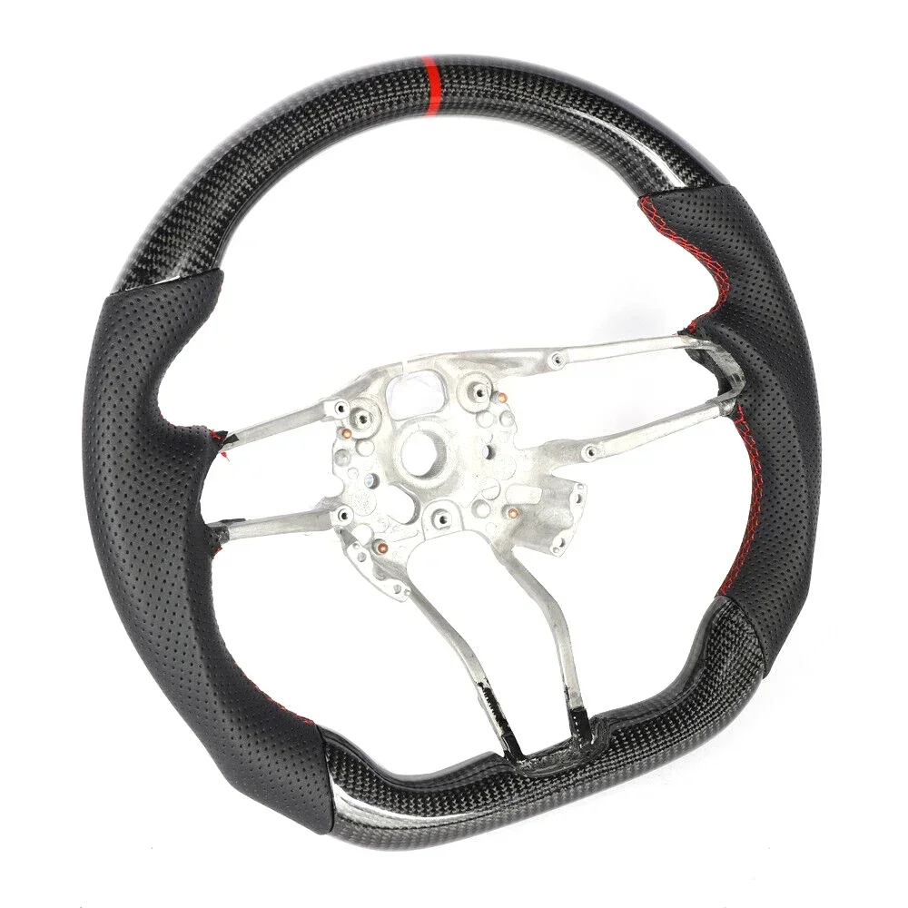 Real Carbon Fiber Steering Wheel Fit For Porsche Macan Cayenne 911 718 2015-2021