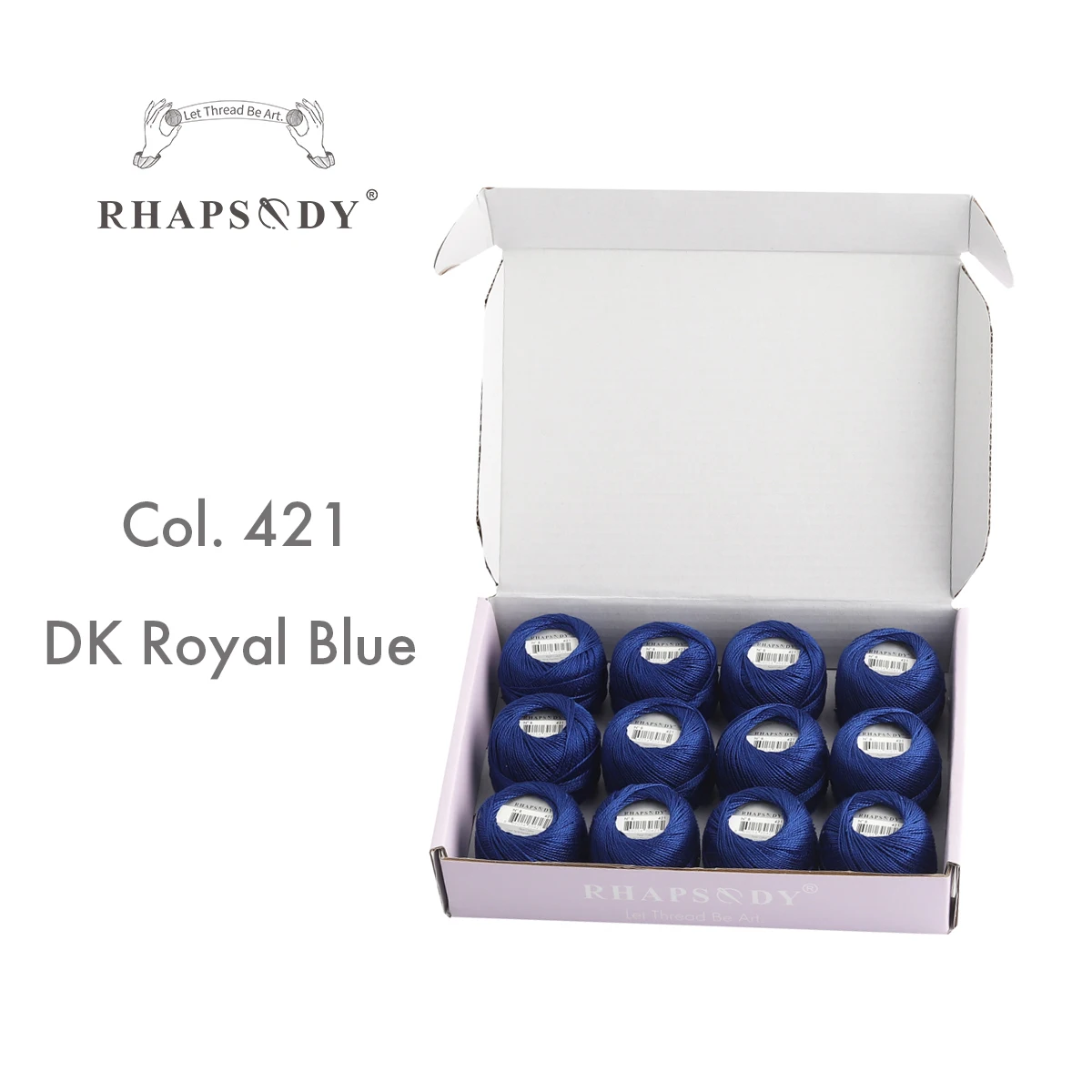 Rhapsody Größe 8, Perlen-Baumwoll-Häkelfaden-Stickerei, doppelt merzerisierte lange Stapel, ägyptische Baumwolle, DMC-Qualität, 12 Bälle, 43 YDS – Detail 37