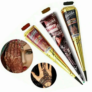 1/3 buah krim henna, coklat, hitam, merah, krim tato henna, tato temporer, krim tato henna semi permanen henna tempo 6 bintik henna penjualan terbaik - №