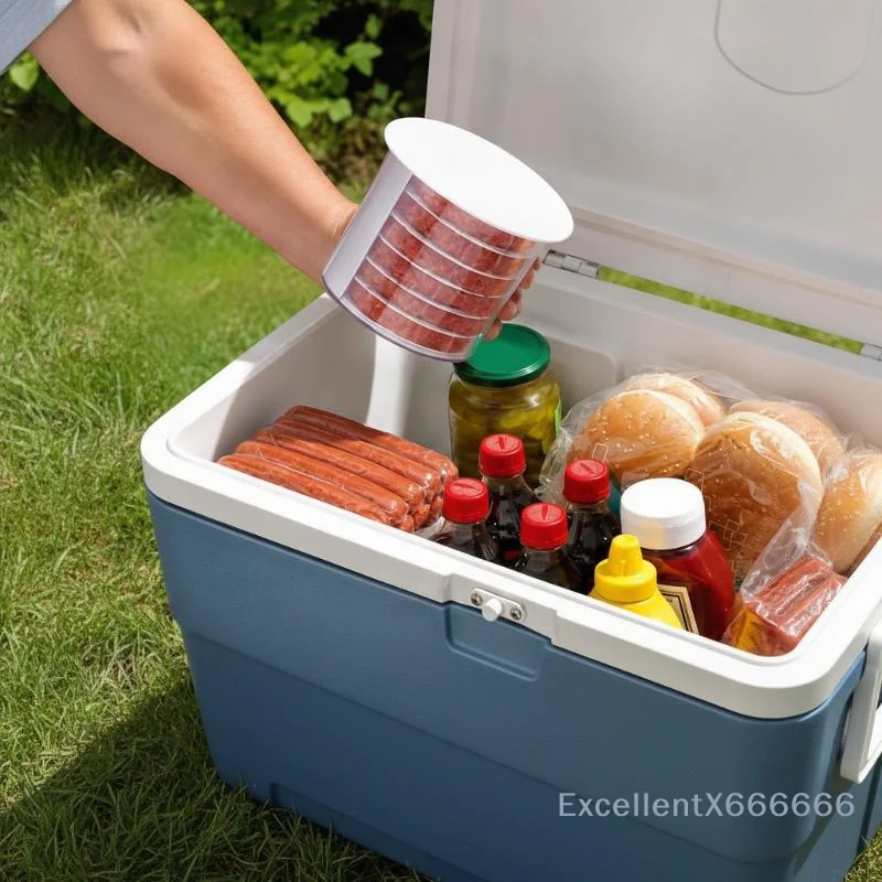 Food Grade Hamburger Patty Press Freezable Non-Stick Burger Maker with Storage Container for Camping Grilling Cooking
