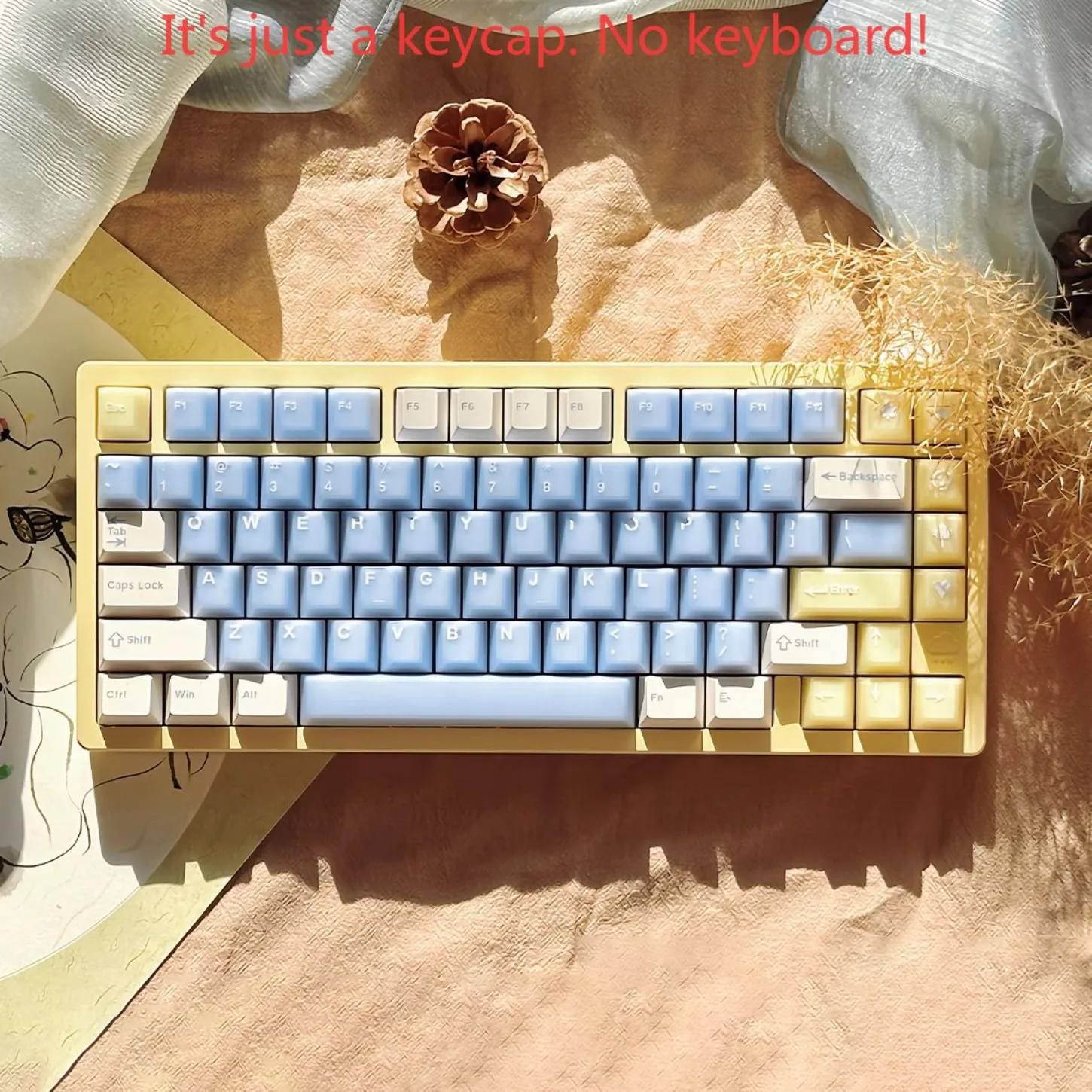 164 Keys Cherry Profile ABS+PBT Double Shot Keycaps Sea Salt Soda Peach Oolong Semi Transparent Full Set for Mechanical Keyboard