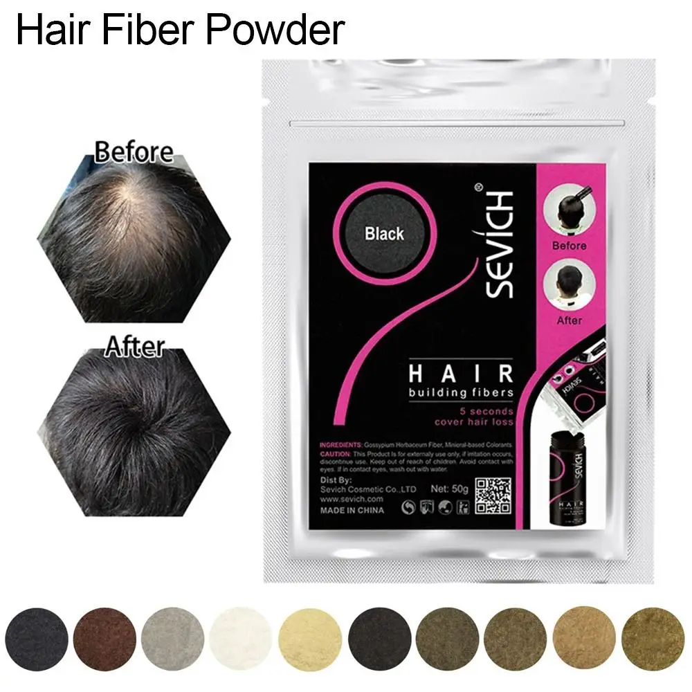 100g Organic 10 Color Hair Regrowth Thicken Hair Hair Loss Products Hair Building Hair Fiber Powder