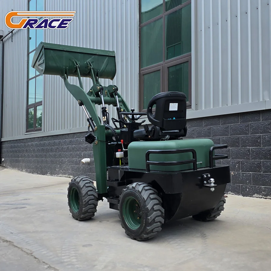 الجملة جرافة انزلاقية صغيرة مع 4 في 1 وكيل توظيف دلو Minicargador كفاءة تشغيل عالية جرافة انزلاقية التوجيه